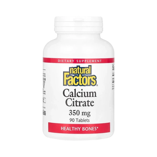 Кальцій цитрат Calcium Citrate 350 мг Natural Factors, 90 Таблетки - зображення 4