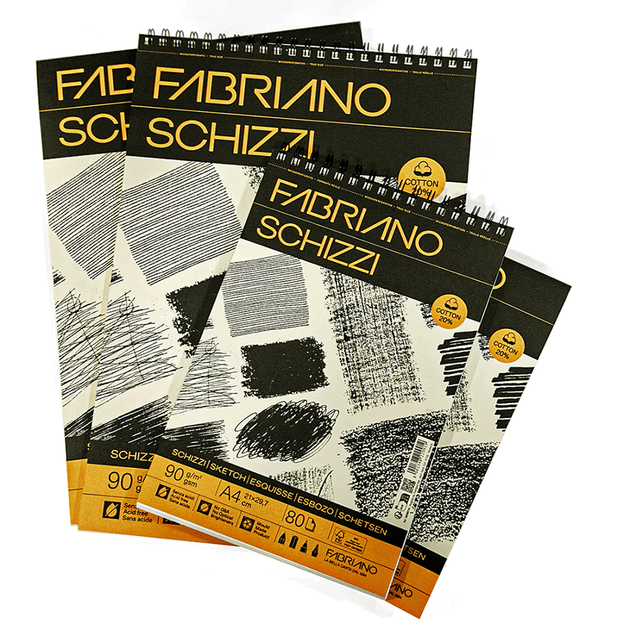 Альбом для эскизов на спирали Schizzi Sketch А3, 90г/м2 80л 20% хлопок Fabriano - Фото 4 Альбом для эскизов на спирали Schizzi Sketch А3, 90г/м2 80л 20% хлопок Fabriano - изображение 4