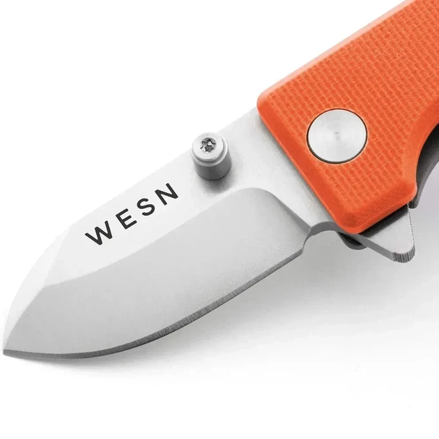 Складной нож WESN MICROBLADE (Титан + Оранжевый G10) 9.5см - изображение 2
