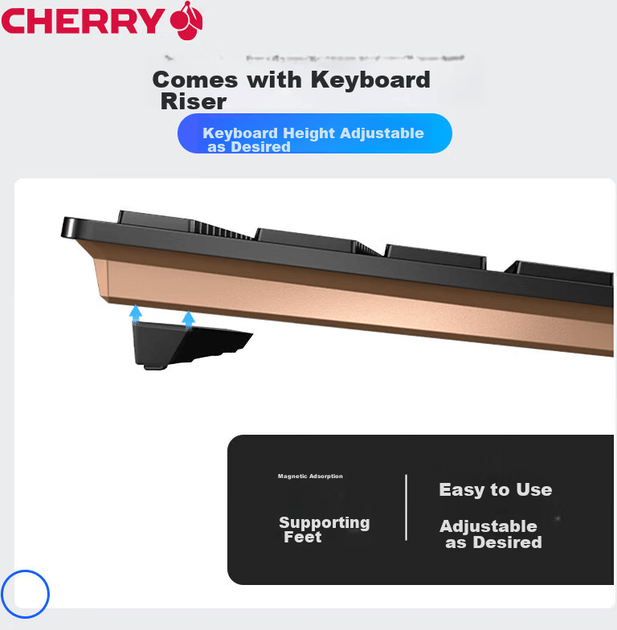 Беспроводная клавиатура и мышь CHERRY DW9100, Bluetooth, двухрежимная клавиатура и мышь, компьютерная клавиатура, офисное и деловое использование, ультратонкая клавиатура SX с ножничным механизмом, перезаряжаемая, черная модель. - изображение 2