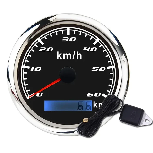 GPS спідометр чорний 85 мм (WPSP270-GPS-60B) - Фото 1 GPS спідометр чорний 85 мм (WPSP270-GPS-60B) - зображення 1