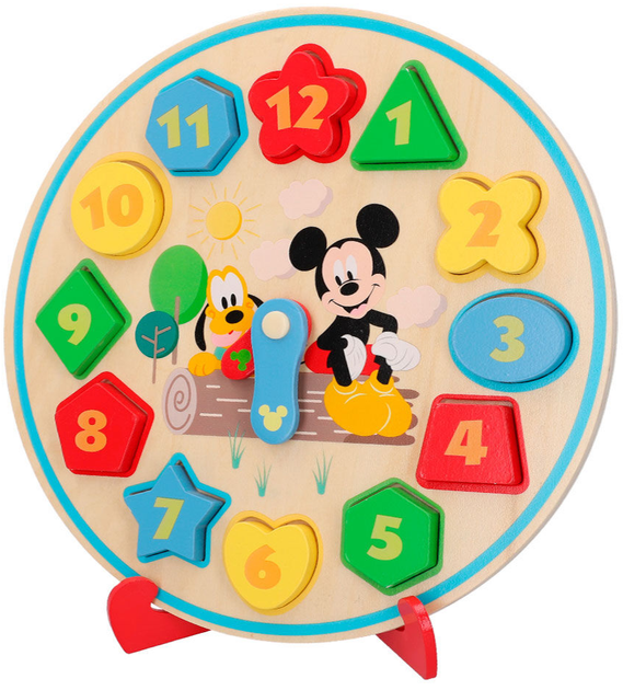 Сортер WOOMAX Disney Baby Дерев'яний годинник (8412842487048) - зображення 4