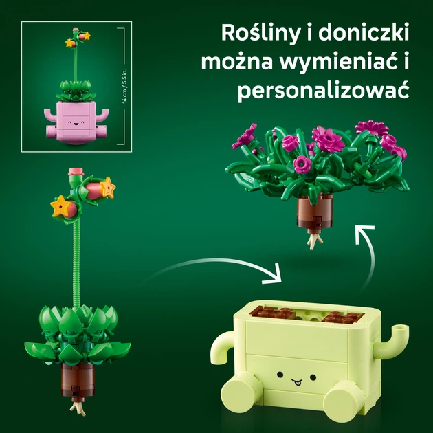 Zestaw klocków LEGO Botanicals Bujające się roślinki 253 elementy (11506) - obraz 5