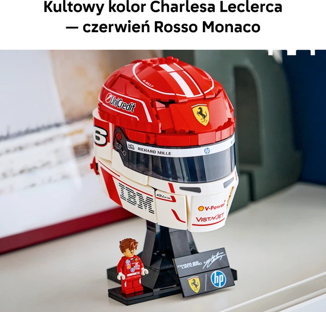 Zestaw klocków LEGO Editions Formula 1 Kask Charles Leclerc Scuderia Ferrari HP 886 elementów (43014) - obraz 4
