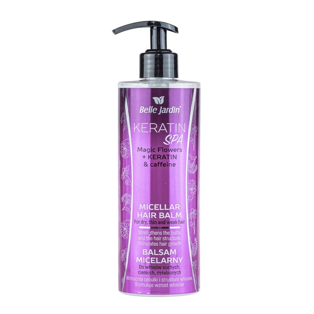 Міцелярний бальзам Belle Jardin Keratin SPA Magic Flowers для сухого тонкого та заслібленого волосся 500 мл ( 5907582907251 ) - Фото 1 Міцелярний бальзам Belle Jardin Keratin SPA Magic Flowers для сухого тонкого та заслібленого волосся 500 мл ( 5907582907251 ) - зображення 1