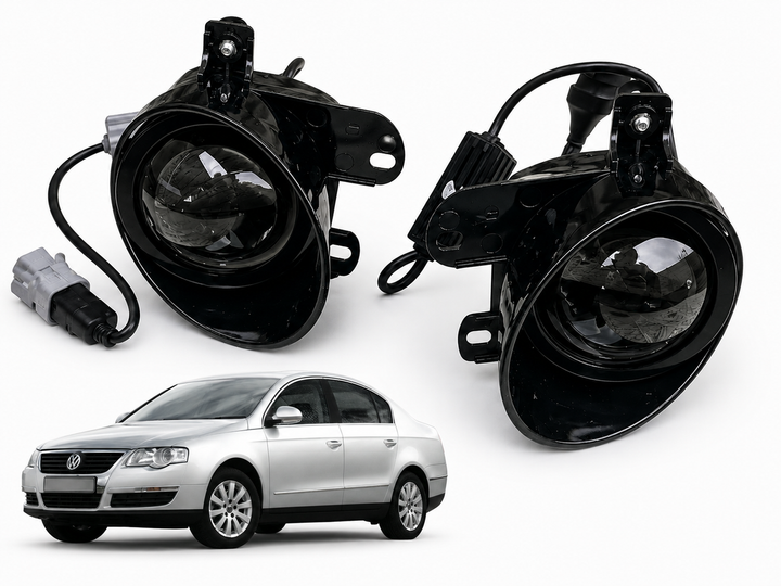 Противотуманные Линзованные фары Volkswagen Passat B6, B7, T6, Amarok управление с телефона 120W - Фото 1 Противотуманные Линзованные фары Volkswagen Passat B6, B7, T6, Amarok управление с телефона 120W - изображение 1