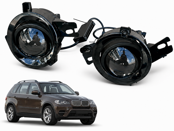 Противотуманные Led фары BMW-(E70)-2010-2013 г. Линза-Управление по телефону - Фото 1 Противотуманные Led фары BMW-(E70)-2010-2013 г. Линза-Управление по телефону - изображение 1