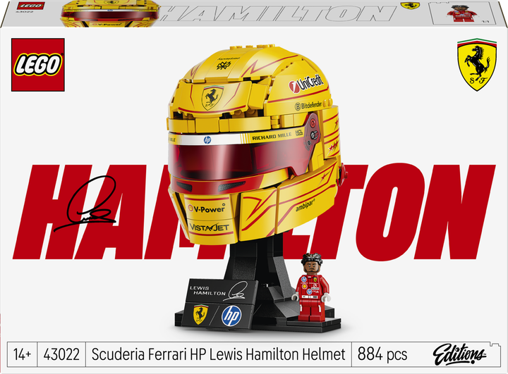 Zestaw klocków LEGO Editions Formula 1 Kask Lewis Hamilton Scuderia Ferrari HP 884 elementy (43022) - Zdjęcie 1 Zestaw klocków LEGO Editions Formula 1 Kask Lewis Hamilton Scuderia Ferrari HP 884 elementy (43022) - obraz 1