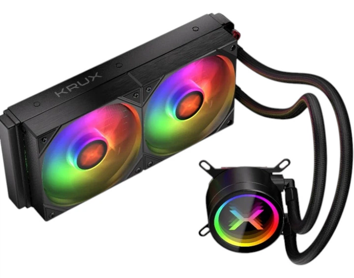 Система водяного охолодження Krux HydroX 240 ARGB Black (KRXE001) - Фото 2 Система водяного охолодження Krux HydroX 240 ARGB Black (KRXE001) - зображення 2