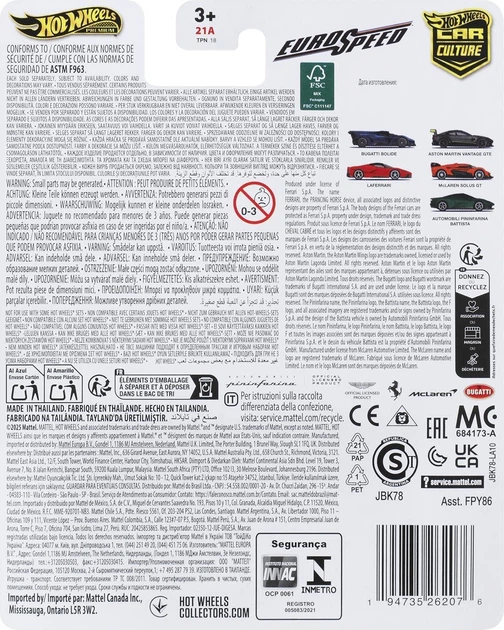 Модель автомобіля Mattel Hot Wheels Premium Car Culture Euro Speed McLaren Solus GT Помаранчево-сірий JBK78 (194735262076) - зображення 2