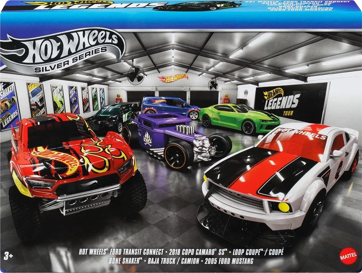 Zestaw modeli Mattel Hot Wheels Silver Series Legends Set of 6 Wielokolorowy JLB24 (194735359851) - obraz 4