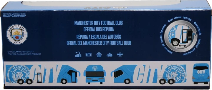 Model autobusu Banbo Toys Official Bus Manchester City Niebiesko-błękitny 16270 (8436573616270) - obraz 4