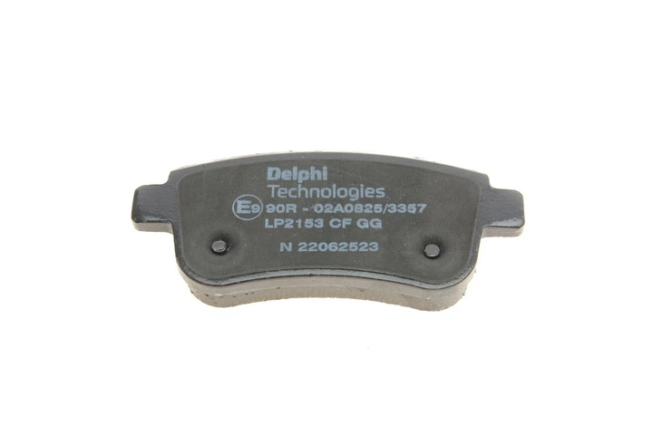 Комплект гальмівних колодок Delphi LP2153 Renault Megane, Grand Scenic, Fluence, Scenic; Mercedes E-Class; Opel Astra 440603734R, 440601416R, 44O6O3734R - Фото 3 Комплект гальмівних колодок Delphi LP2153 Renault Megane, Grand Scenic, Fluence, Scenic; Mercedes E-Class; Opel Astra 440603734R, 440601416R, 44O6O3734R - изображение 3