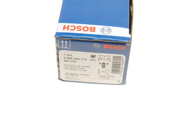 Комплект гальмівних колодок BOSCH 0986494712 Hyundai I30; KIA Pro Ceed, Ceed 58101A6A01, 58101A6A00 - изображение 9