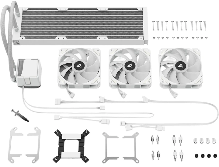 Chłodzenie wodne Sharkoon S60 ARGB White (4044951044955) - Zdjęcie 12 Chłodzenie wodne Sharkoon S60 ARGB White (4044951044955) - obraz 12