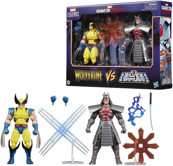 Zestaw figurek Hasbro Marvel Legends Wolverine and Silver Samurai Gameverse 15 cm 2 szt G06245L00 (5010996320490) - obraz 3