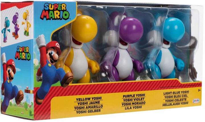 Zestaw figurek Jakks Pacific Super Mario Bros: Yoshi 10 cm 3 szt 413834 (192995413832) - obraz 2