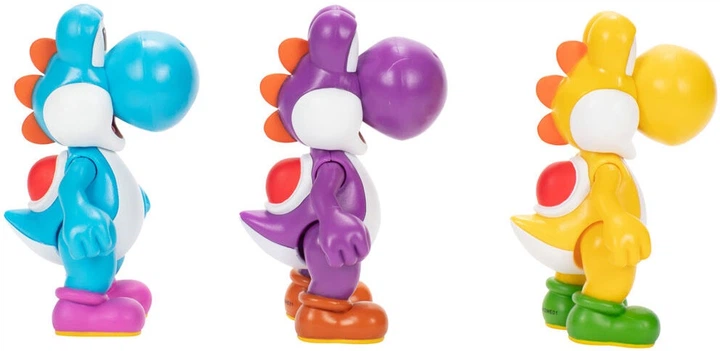 Zestaw figurek Jakks Pacific Super Mario Bros: Yoshi 10 cm 3 szt 413834 (192995413832) - obraz 5
