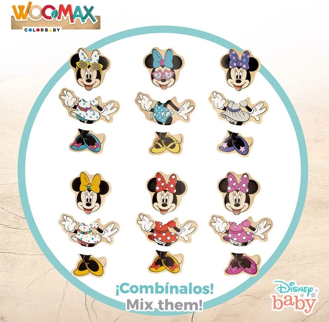 Дерев'яний пазл Woomax Disney Minnie 19 елементів MI35168 (8412842487246) - Фото 1 Дерев'яний пазл Woomax Disney Minnie 19 елементів MI35168 (8412842487246) - зображення 1