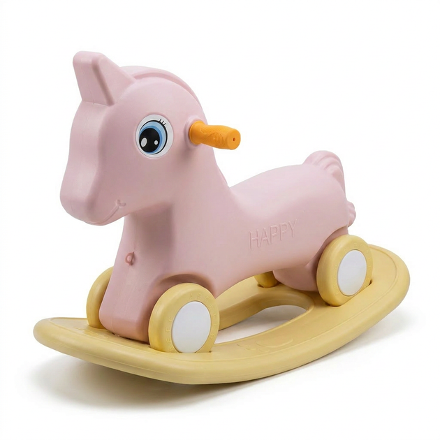 Каталка качалка беговел пони розовая 2в1 SP-Sport Happy Pony 1744 Pink-Beige - Фото 2 Каталка качалка беговел пони розовая 2в1 SP-Sport Happy Pony 1744 Pink-Beige - изображение 2