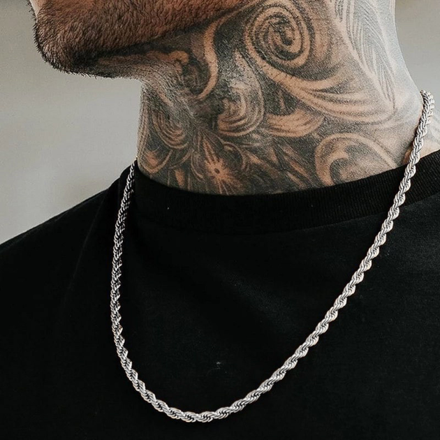 Цепочка на шею, Silver Spiral, нержавеющая сталь, 60 см, 6 мм - Фото 2 Цепочка на шею, Silver Spiral, нержавеющая сталь, 60 см, 6 мм - изображение 2