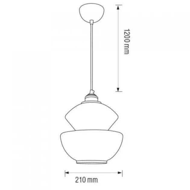 Світильник підвісний Horoz Electric HARMONY-1 янтарний 021-017-0001-020 - Уцінка - зображення 2