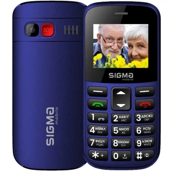 Мобільний телефон Sigma mobile Comfort 50 EASY TYPE-C Blue з великими кнопками, Type-C, синій, для літніх та простого користування - зображення 2