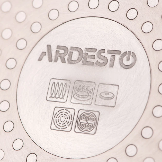 Сковорода глибока з кришкою Ardesto Gemini Gourmet Andria, 28см, алюміній, чорний (00106712) - зображення 10