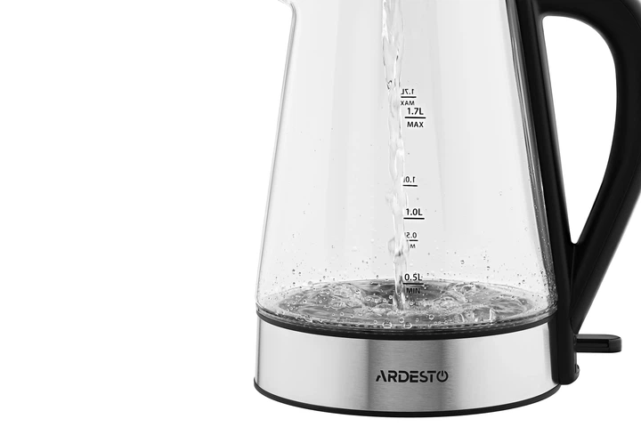 Електрочайник Ardesto 1.7л, Strix, скло, чорний (00109428) - изображение 3