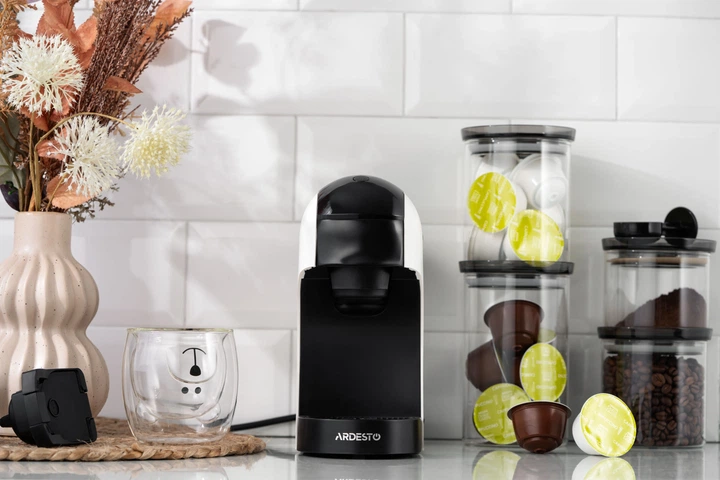 Кавоварка Ardesto капсульна, 0.8л, капсули Nespresso, Nescafe Dolce Gusto, мелена кава, сенсорне ке (00110255) - изображение 3