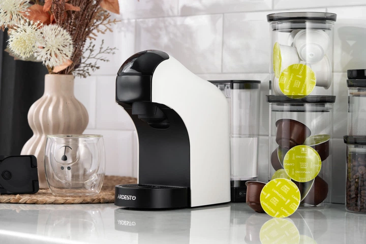 Кавоварка Ardesto капсульна, 0.8л, капсули Nespresso, Nescafe Dolce Gusto, мелена кава, сенсорне ке (00110255) - изображение 4