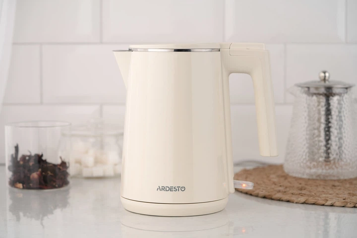 Електрочайник Ardesto 1л, Strix, подвійні стінки, бежевий (00109432) - изображение 9