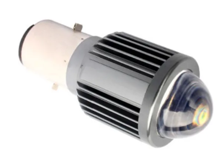 LED лампа H6/BA20D Hi/Low 12–24V, для Мото, скутера, желтый ближний и белый дальний, CSP LED с линзой для скутера и мопеда - изображение 2