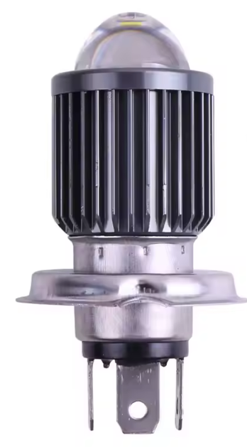 LED лампа H4 для мотоцикла и скутера 12 V с CSP линзой белый ближний и дальний свет - изображение 2