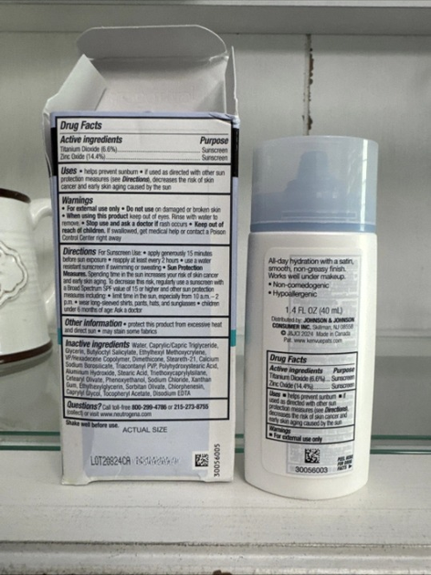 Матуючий сонцезахисний крем-емульсія для обличчя з SPF 70 Neutrogena Ultra Sheer Mineral Face Liquid Sunscreen 40 мл - зображення 3