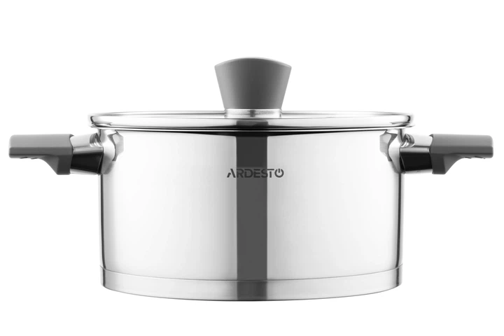 Каструля Ardesto Gemini Trento зі скляною кришкою нержавіюча сталь 3л 20см AR3630G сталевий (00107462) - изображение 3