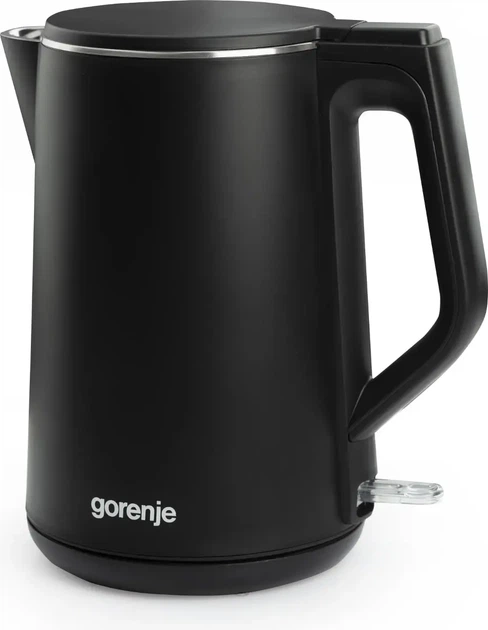Електрочайник Gorenje, 1,5л, 2,200 Вт, корпус- нержав., Strix, матовий, чорний (00109468) - Фото 1 Електрочайник Gorenje, 1,5л, 2,200 Вт, корпус- нержав., Strix, матовий, чорний (00109468) - изображение 1