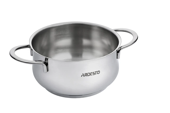 Каструля Ardesto Black Mars зі скляною кришкою нержавіюча сталь 1,8л 16см AR0718S чорна (00107427) - изображение 3