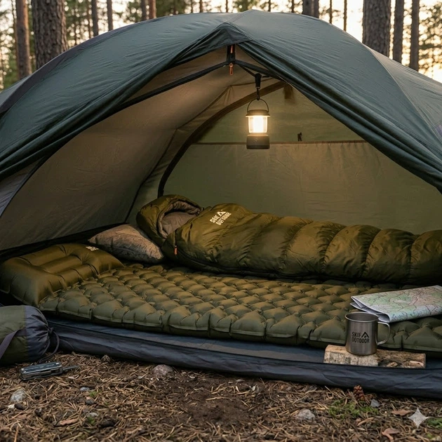 Надувной туристический коврик-каремат SKIF Outdoor Scout матрас с подголовником для похода и палатки 190х56х5 см Olive (3890375) - Фото 5 Надувной туристический коврик-каремат SKIF Outdoor Scout матрас с подголовником для похода и палатки 190х56х5 см Olive (3890375) - изображение 5