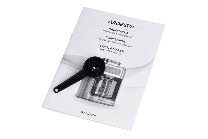Кавоварка Ardesto крапельна Steel Collection 1.2л, зерно + мелена, дисплей, сріблясто-чорний (00110199) - изображение 7