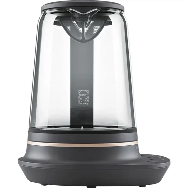 Електрочайник Electrolux 1.7л, Strix, скло, заварник, підтримка температури, чорний (00109423) - изображение 7