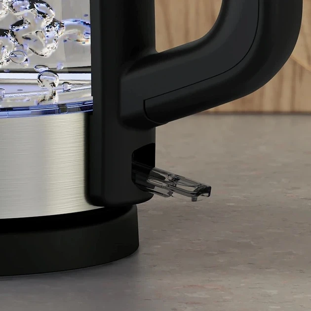 Електрочайник Electrolux 1.7л, Strix, скло, сріблясто-чорний (00109421) - Фото 5 Електрочайник Electrolux 1.7л, Strix, скло, сріблясто-чорний (00109421) - зображення 5