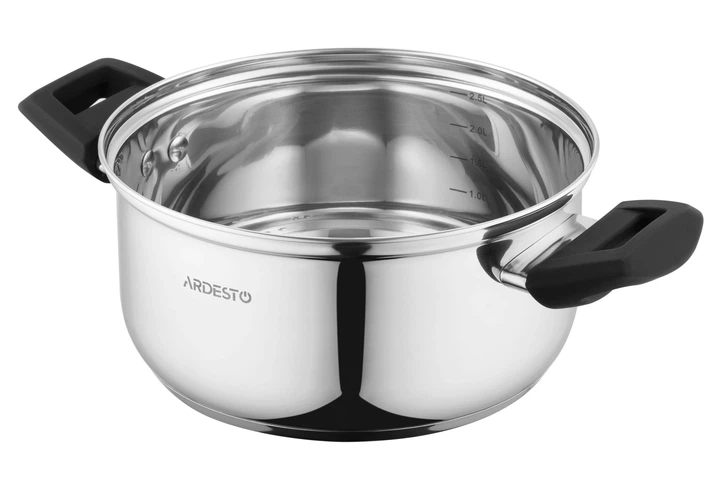 Каструля Ardesto Gemini Piemonte зі скляною кришкою нержавіюча сталь 2,9 л 20 см AR3529G (00107451) - Фото 2 Каструля Ardesto Gemini Piemonte зі скляною кришкою нержавіюча сталь 2,9 л 20 см AR3529G (00107451) - изображение 2