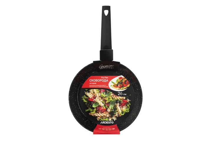 Сковорода Ardesto Gemini Gourmet Spoleto, 26см, алюміній, чорний (00106664) - зображення 3