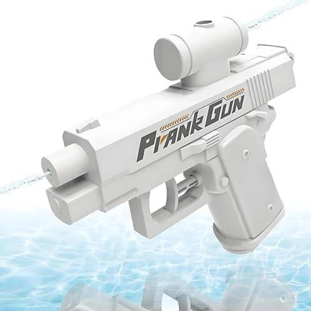 Водяной пистолет Seuno Prank Gun двусторонний бластер для розыгрышей и водных баталий механический белый (GS1024) - изображение 2