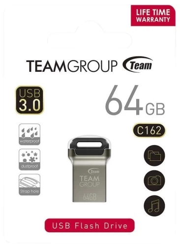 Флеш накопитель USB 64Gb Team C162, Black, USB 3.2 Gen 1 (TC162364GB01) - Фото 3 Флеш накопитель USB 64Gb Team C162, Black, USB 3.2 Gen 1 (TC162364GB01) - изображение 3