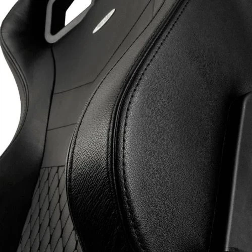 Игровое кресло Noblechairs EPIC, Black, натуральная кожа (NBL-RL-BLA-001) - Фото 4 Игровое кресло Noblechairs EPIC, Black, натуральная кожа (NBL-RL-BLA-001) - изображение 4