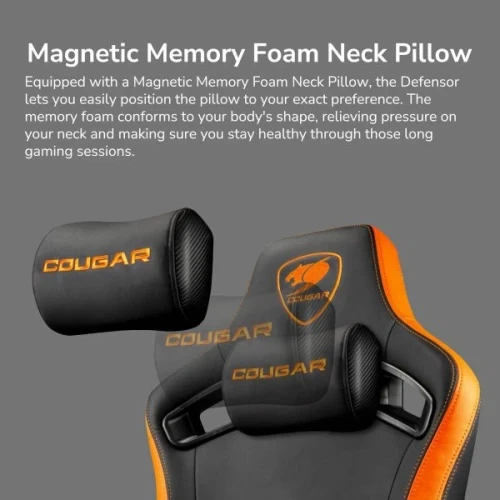 Ігрове крісло Cougar Defensor Grey F, Black/Grey - зображення 9