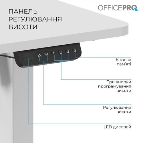 Компьютерный стол OfficePro ODE1260W, White - изображение 4