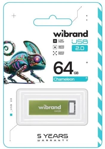 Флеш накопитель USB 64Gb Wibrand Chameleon, Light Green, USB 2.0 (WI2.0/CH64U6LG) - изображение 2